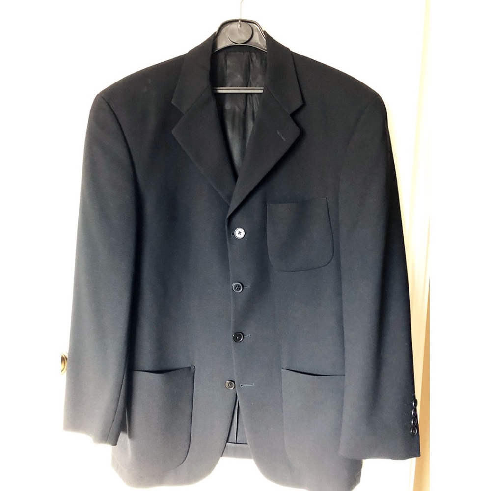 Stonehouse Black Blazer, Lightweight Wool, Made in Canada, Size 38R